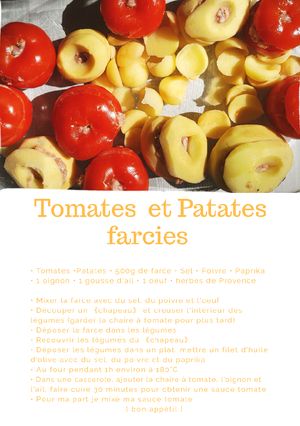 Une photo de Patates et Tomates farcies