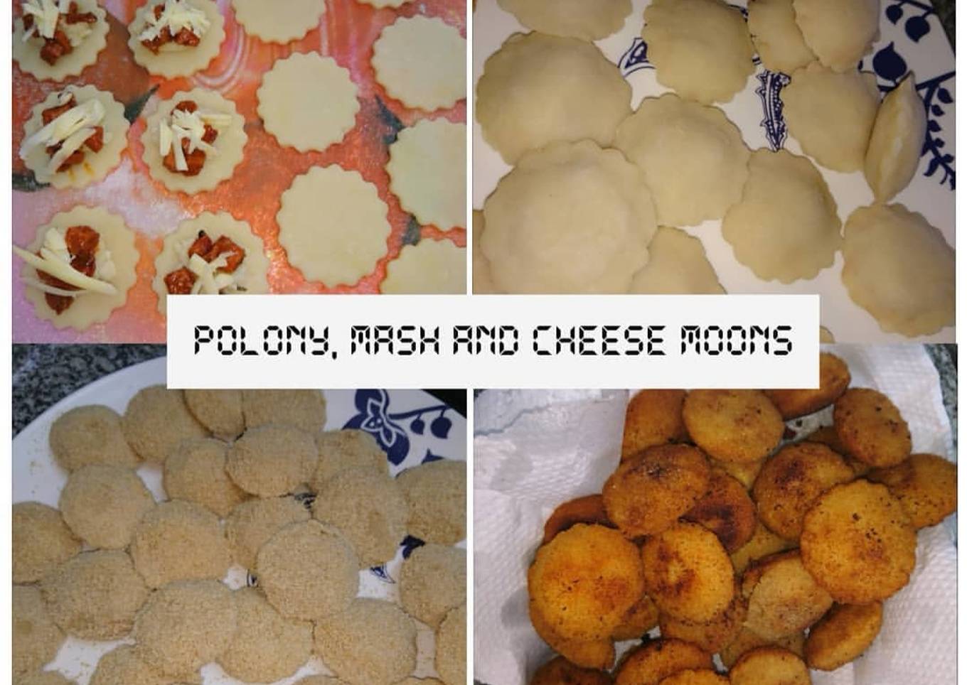 Polony, Mash and Cheese Moons