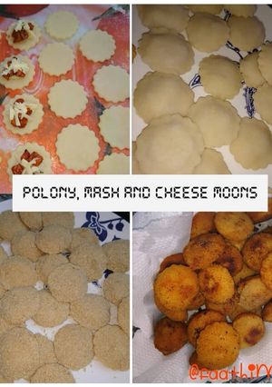 A picture of Polony, Mash and Cheese Moons.