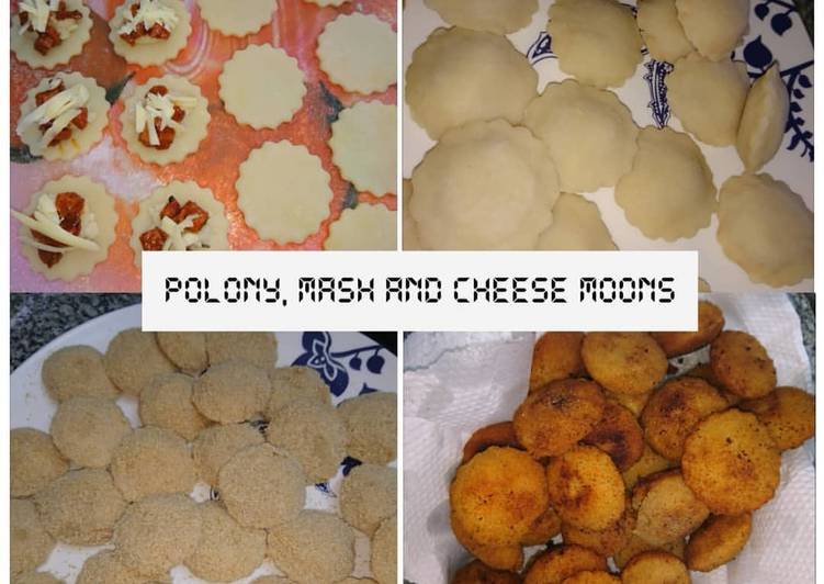 Polony, Mash and Cheese Moons