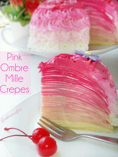 Foto resep Pink Ombre Mille Crepes
