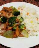 Camarones con brócoli