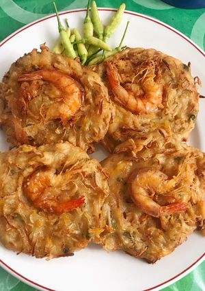 Foto resep Ote Ote Udang / Bakwan Udang