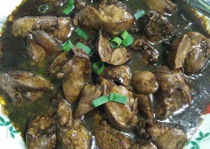 Idea Resipi Menyediakan Hati ayam masak kicap yang mana Sempurna Untuk