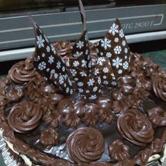 A picture of My birthday chocolate cake.