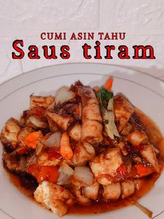 Foto resep 2# Cumi asin tahu saus tiram