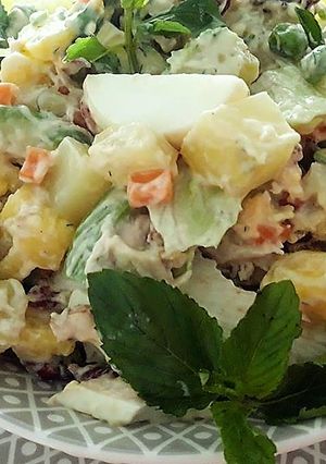 Una foto de Ensalada Hawaiana a lo Carmelita