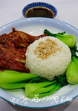 Hình của món Đùi gà hầm nước tương.