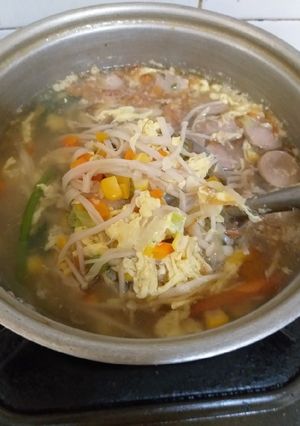 Foto resep Sup jagung sosis
