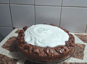 Una foto de Torta brownie con cacao amargo