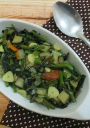 Foto resep Leftover: Cah Kangkung Sop