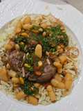 فاصولياء بيضاء صوص بندورة مع رز