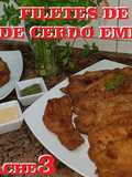 Filetes de lomo de cerdo empanados