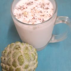 A picture of Seasonal Sitaphal Milkshake --- No Fire Recipe.