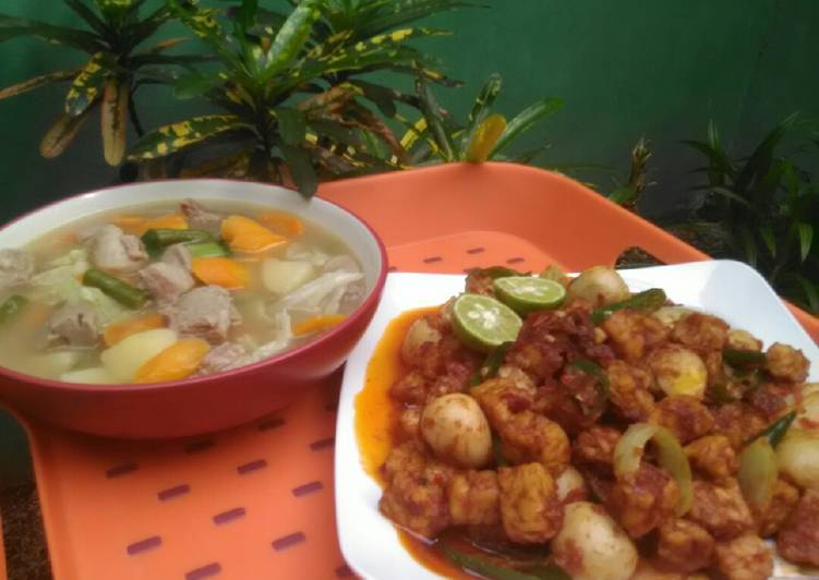 Balado tempe telur puyuh