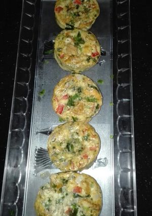 A picture of Chicken Cheese Egg Muffins 😋.