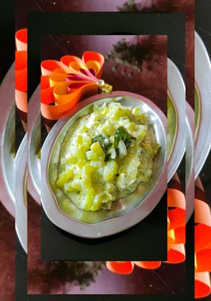 A picture of Snakegourd raita.