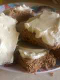 Iced Carrot cake blondies