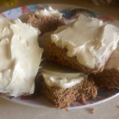 A picture of Iced Carrot cake blondies.
