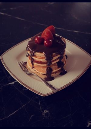 صورة لوصفة 🥞 بان كيك الشوكولاتة (Chocolate Pancakes)