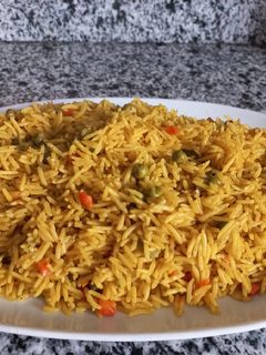 صورة لوصفة الرز الأصفر بالبسلة يا جماله