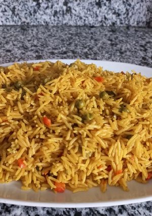 صورة لوصفة الرز الأصفر بالبسلة يا جماله