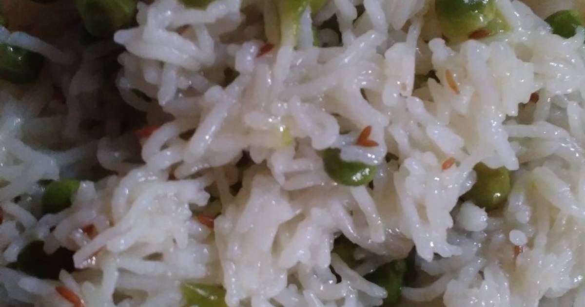 Tasty peas rice Recipe by Charu Pankaj Agarwal Cookpad