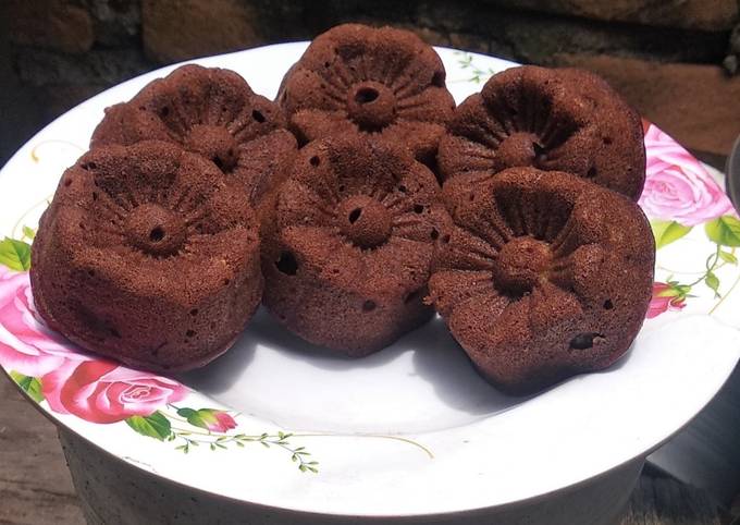 Bolu pisang + coklat kukus
