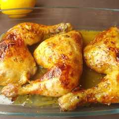 Una foto de Muslos de pollo asados a los cítricos