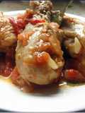 Muslos de pollo entomatados