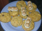 Una foto de cookies sin levadura