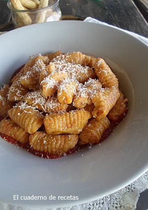Una foto de Ñoquis caseros de Zanahoria y Harina de Garbanzos