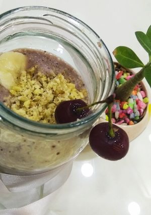 عکسی از دستور شیک شکلاتی موز و گیلاس