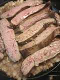 Flank Steak on a bed of Onions
