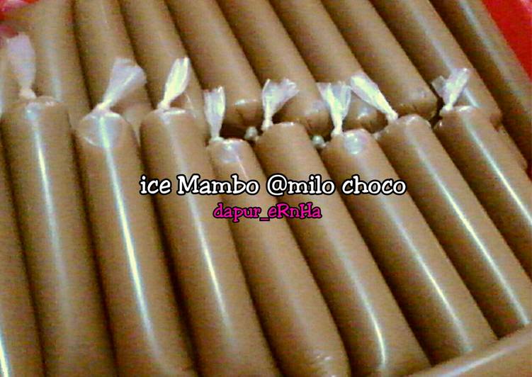 Cara Menghidangkan Es mambo milo susu coklat lembut yang Bikin Ngiler!