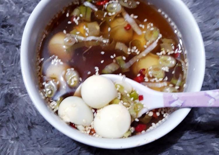 Cara Gampang Membuat Telur Puyuh Kecap Korea (Mechurial Jangjorim) Anti Gagal