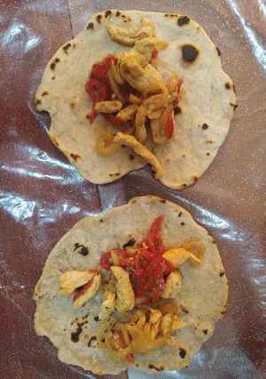 Una foto de Fajitas caseras de pollo