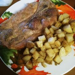 A picture of Ranch Seasoned Pork Steaks.