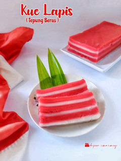 Foto resep Kue Pepe / Lapis (tepung beras)
