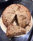 Barley and banana flour cake