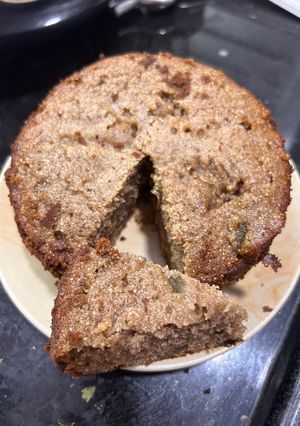 A picture of Barley and banana flour cake.