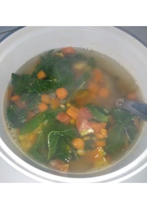 Foto resep Sayur bening wortel + bayam