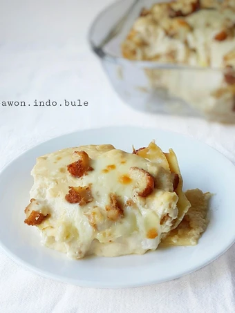 Cara Gampang Membikin Resep Chicken Katsu Lasagna dgn Saus Putih yang  Bikin Ketagihan Anti Ribet, Sempurna