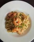 Spaghetti con camarones