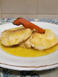 Una foto de Medallones de pollo a la naranja