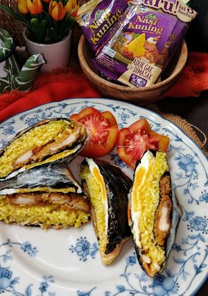 Foto resep Nasi Kuning Lipat Nori