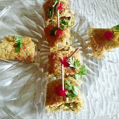A picture of Crispy rice chilla bites.