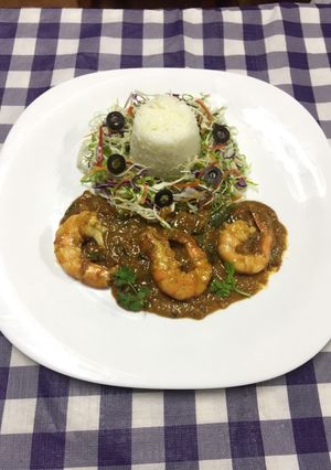 Hình của món Tôm Xào Kim Hương.
