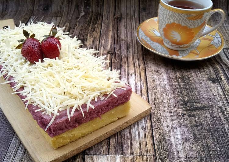 Resep Bolu Susu Lapis Taro oleh Devalesha Kitchen Cookpad