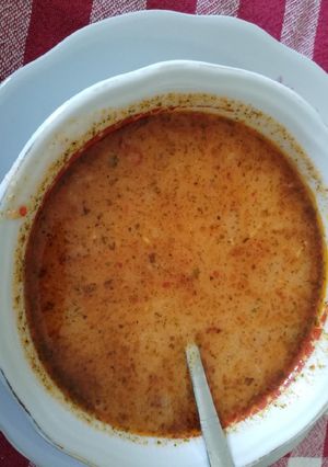 صورة لوصفة شوربة تراهانا التركية